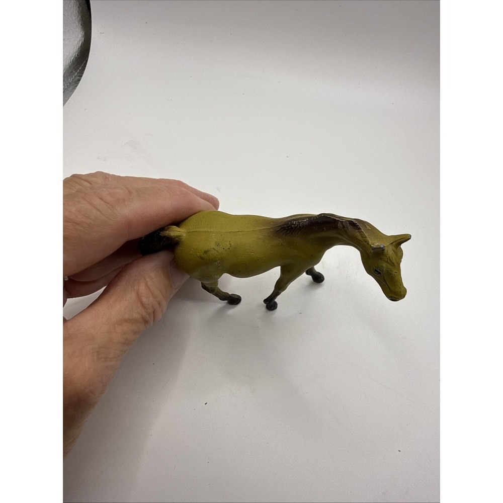 Vintage Durham Industries Miniature 3" Horse Cast Metal Tan Yellow  1976 (#3) - Picture 2 of 8